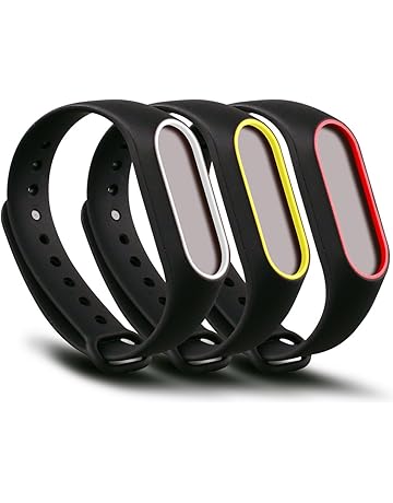FUNKID Xiaomi Mi Band 2 Pulsera Correa para reemplazo XIAO MI 2 Negro, Paquete de