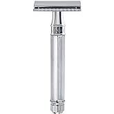 Edwin Jagger DE89Lbl Lined Detail Chrome Plated Double Edge Safety Razor by Edwin Jagger