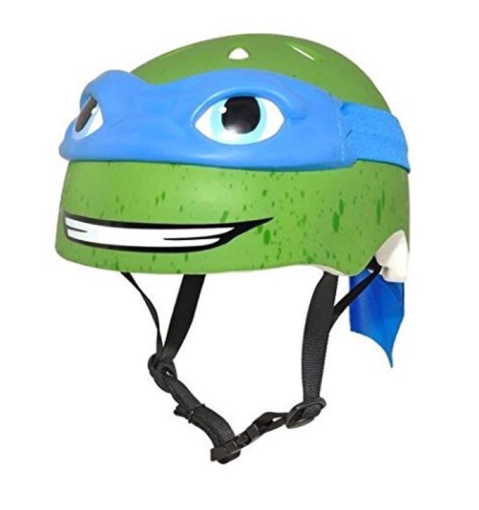 5 Piece Set Teenage Mutant Ninja Turtles Leonardo Kids Bike Helmet and