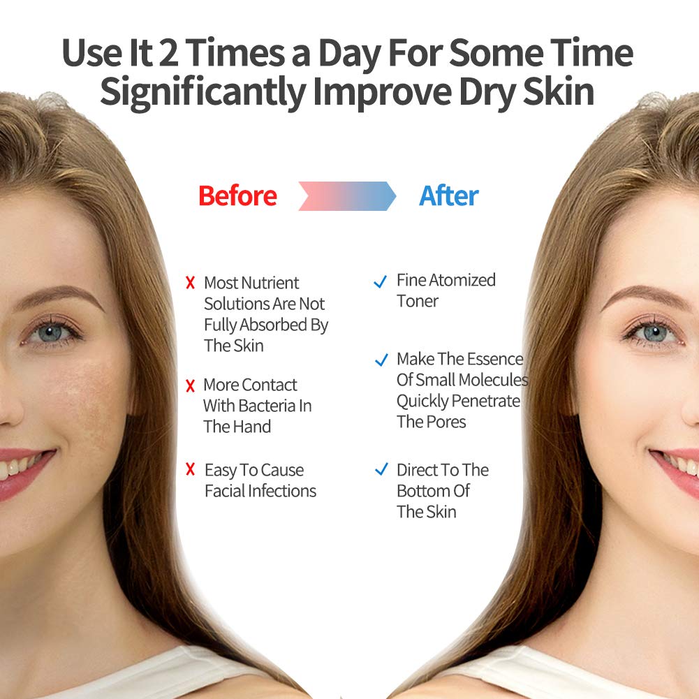 Facial Steamer 3-in-1 Nano Ionic Face Humidifier with Hot and Cold Mist Moisturizing Cleansing Pores for Home Face Spa: Beauty