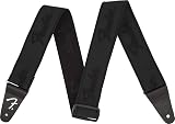 Fender WeighLess Elastic Guitar Strap 2 Inch Black Black view 1