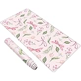 Baziabbo Pink Desk Mat,XXL Extended Big Mouse Pad,Gaming Mousepad with Stitched Edge,Non-Slip Rubber Base Keyboard Desk Pad for Home Office Study Game