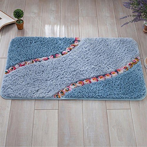 Superfine fiber rose door mat non-slip absorbent kitchen mat bathroom rugs 15 x 23 inch approx