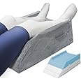 LOFE Leg Elevation Pillow - Adjustable Leg Elevation Pillow 3 Heights, U-Shape Double Leg Elevation Pillows for After Surgery, CertiPUR-US Memory Foam Foot Elevation Pillows for Swelling, Post Surgery