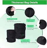 GOTGELIF 2 Pack 10 Gallon Strawberry Grow Bags with 8 Side Pockets view 2