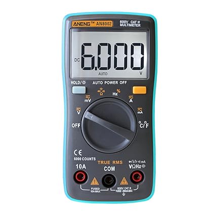 Everpert ANENG Digital Multimeter 6000Counts Backlight AC/DC Ohm Ammeter Temperature