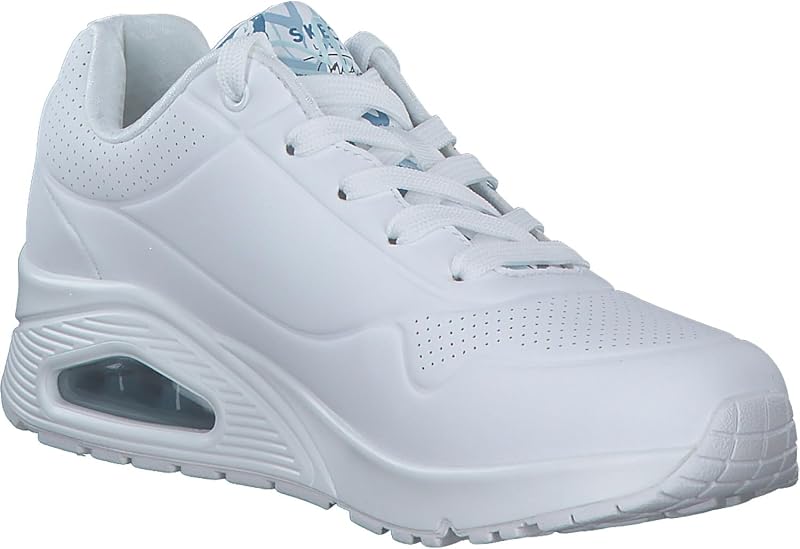 Damen UNO Spread the Love Trainer, White Duraleather / Blue Heart Print Trim, 38 EU