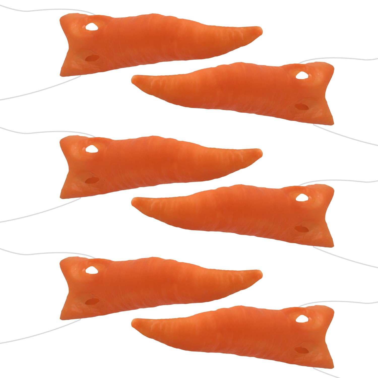 RmKbe 6-Piece Orange Carrot Nose Set for Snowman Christmas Costumes