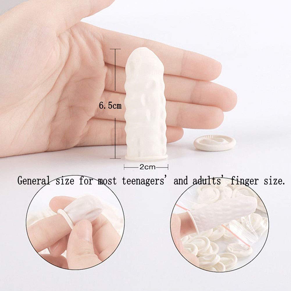 JZK 360 x Large size rubber latex finger cots waterproof finger nail fingertip finger tip protector for cracked fingers arthritic fingers - Image 4