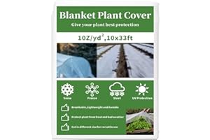 Bondream Large Plant Covers Freeze Protection 10ft x33ft,1oz/yd² Garden Fabric Fleece Frost Blanket Cover for Winter Frost Protection Sun Pest Protection