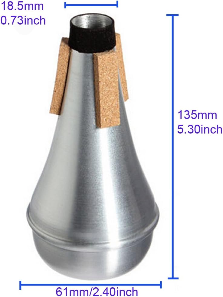 Honbay Lightweight Aluminum Practice Trumpet Mute Silencer for Jazz: Musical Instruments