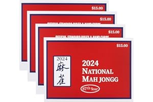 OLIBADU 2024 Mah Jongg Cards Official Rules & Hand Crads - Large Size - 4 Pcs