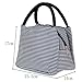 Lunch Bags, Danibos Solid Useful Linen Cotton Stripe 2pc Fashion Lunch Tote Bag Lunch Bag Grocery Bags with Zipper (Red&blue)