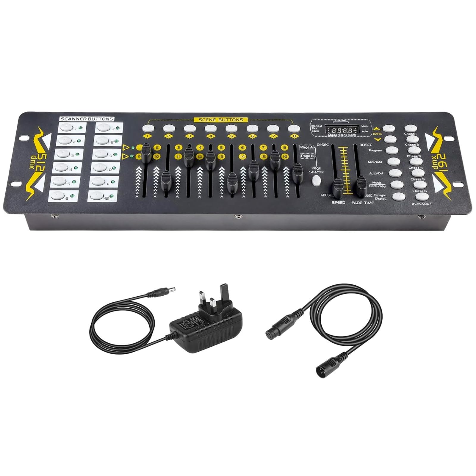 DMX Controllers Lighting, DJ Light Controller for Live House, DMX Controller 512 for Stage Light, 192CH DMX Lighting Controller for Family Party.