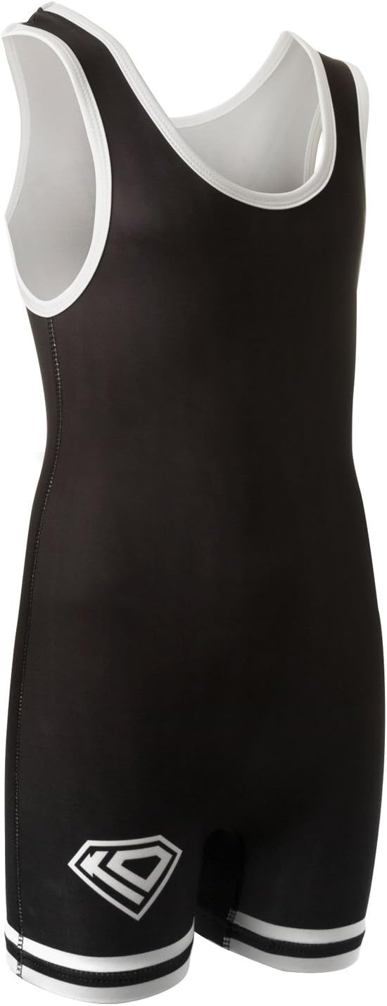 KO Sports Gear Classic Black Wrestling Singlet