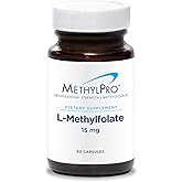 MethylPro L-Methylfolate 15 mg - Bioavailable Folate Supplement for Brain Health & Neurotransmitter Support - Vegetarian & Hypoallergenic - 60 Servings - 60 Count