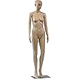 SereneLife 68.9'' Female Mannequin, Full Body Dress Form with Adjustable Posture, 360° Rotating Head, Flexible Arms & Legs for Easy Positioning, Durable Metal Base, Perfect for Clothing Shops