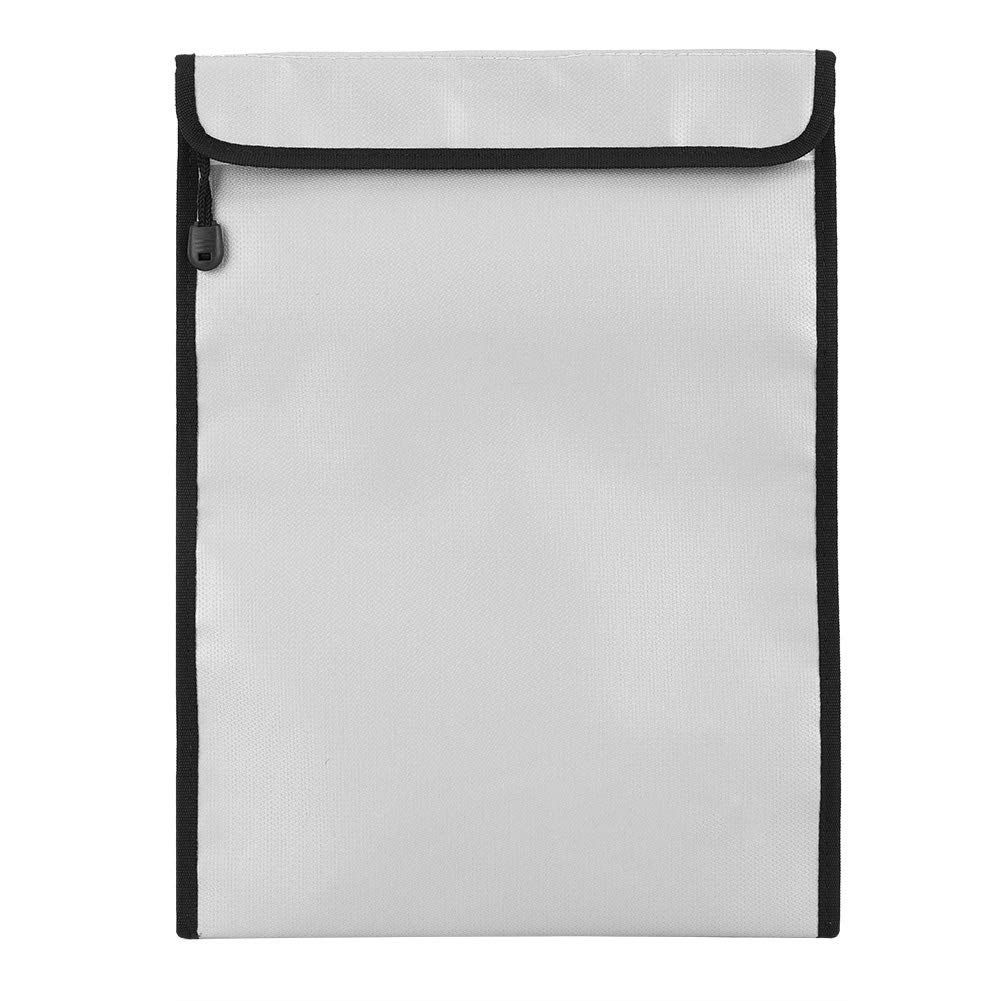 38x28cm Waterproof Fire Resistant Document Bag Envelope Pouch Zipper Closure for File Passport Photo