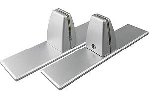 NOONEBUTYOU 2 Pcs Sneeze Guard Clamp, Bracket Sneeze Guard Shield Base for Countertops, Stick On Heavy Duty Auminum Partition Guard Clamp, Panel Support Clamp Stand for Clear Desktop Counter Reception