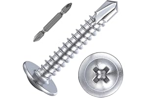 Wensilon（200pcs）#8×1”for Sheet Metal Self-Tapping Screws 410 Stainless Steel Truss Head High-Strength Quick Tapping Screws