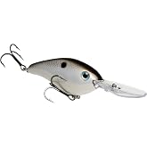 Strike King Pro Model 6XD Fishing Lure, Deep Diving Crankbait, Unique Curved Bill, Free-Floating Rattle Chambers, 1-Ounce, Dives to 19-Feet, Size 1 Treble Hooks