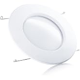 (Case of 2) TCP Elite 14W 5-6 Inch Recessed Downlight Retrofit Trim Kit in Warm White (85w Replacement, 3000K, E26 Base, Circle Shape, LED14DR5630K)