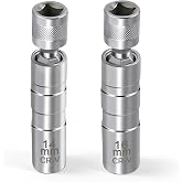 Wogomz 14mm &amp; 16mm Spark Plug Socket, 3/8-inch Drive 12 Points 1mm Thin Wall Spark Plug Socket Removal Tool, Automotive Magnetic Swivel Spark Plug Socket Set, Car Accessories