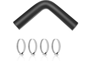 NEXANOVA 1 1/2" ID, 90 Degree Gasoline Fuel Filler Neck Hose with 4 Clamps, Reinforced Gas Tank Filler Hose 15 7/8" Length