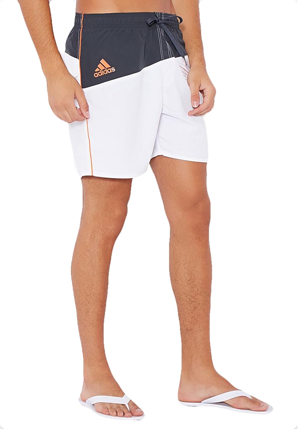adidas colour block swim shorts