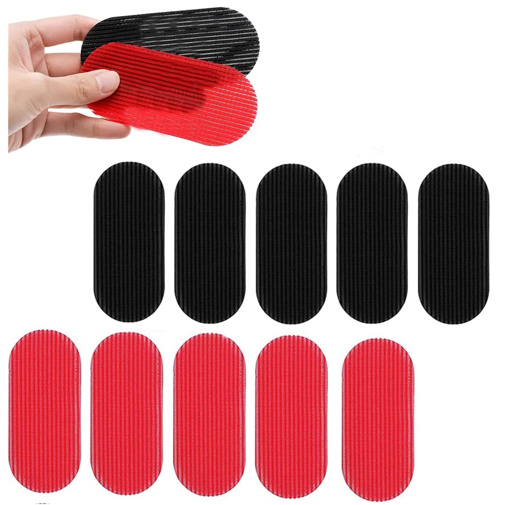 20-Piece Hair Gripper Holders - Magic Hair Fixed Clip Styling Accessories, Black & Red