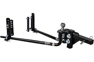Fastway e2 2-Point Sway Control Round Bar Hitch, 94-00-1061, 10,000 Lbs Trailer Weight Rating, 1,000 Lbs Tongue Weight Rating, Weight Distribution Kit Includes Standard Hitch Shank, Ball is Included