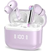 Ai Translation Earbuds Real Time, 3-in-1 Buletooth 5.3 Translator Earbuds with 5 Translation Modes/164 Languages/No Subscription Required, Headphones Translator Purple