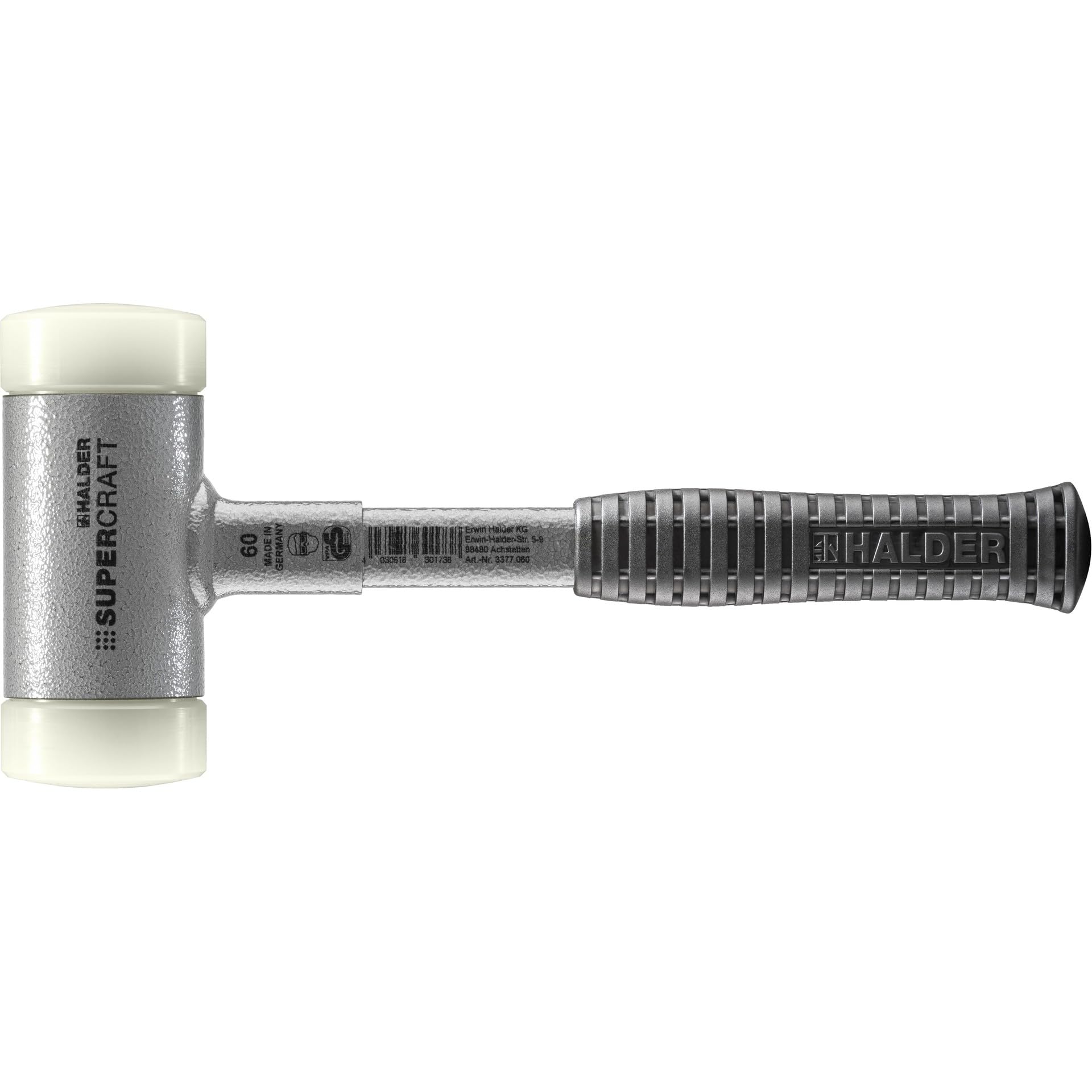 Halder 3377060 3377 EH"Supercraft" Soft-Face Mallet with Steel Tube Handle - Multi-Colour