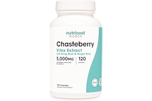 Nutricost Chasteberry Supplement for Women 120 Capsules, 5000mg Equivalent Per Serving (from 500mg of 10:1 Extract), with Dong Quai & Ginger Root Extract, Vegetarian, Gluten Free & Non-GMO