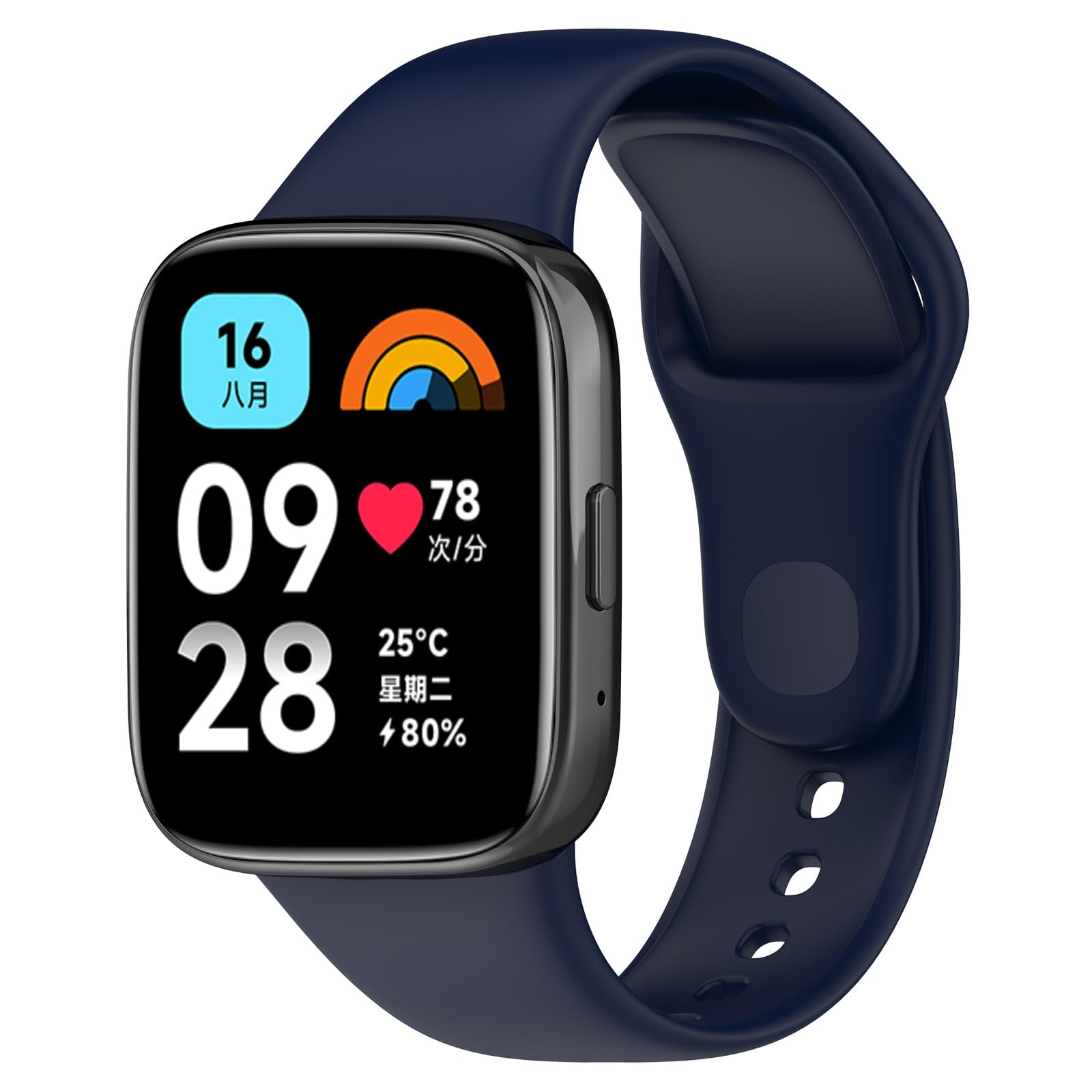 Wownadu Straps Compatible for Xiaomi Redmi Watch 3 Active Strap Women Men Replacement Adjustable Watchbands Compatible for Xiaomi Redmi Watch 3 Lite, Ink Blue