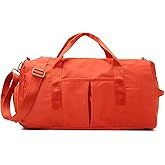 KARRESLY Sports Gym Bag for Women Travel Duffel Bag with Wet Pocket and Shoes Compartment for Training Swim Yoga(Orange)