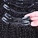 Nicewig 8A Grade Mongolian Afro Kinky Curly Clip In Hair Extension Vigin Human Hair weaving Kinky Curly Clip Ins 7pcs/lot,120gram/set Natural Black For American Black Women