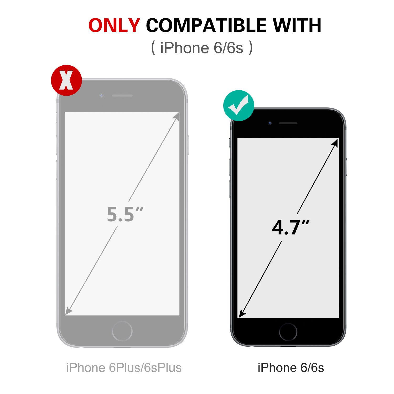 iPhone 6 Case, LoHi Hybrid Impact 3 Color TPU Shockproof Rugged Case [Extra Front Raised Lip] Back Strips Anti-slip [Protective Buffer] Dual Protection Cover Case for iPhone 6/6s 4.7 Inch (Grey)