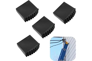 KEAJUIDY 4 PCS Extension Ladder Covers Non-Slip Rubber Ladder Pads Cover Non Skid Ladder Safety Covers for Replacement Extension Ladder Parts Accessories Black
