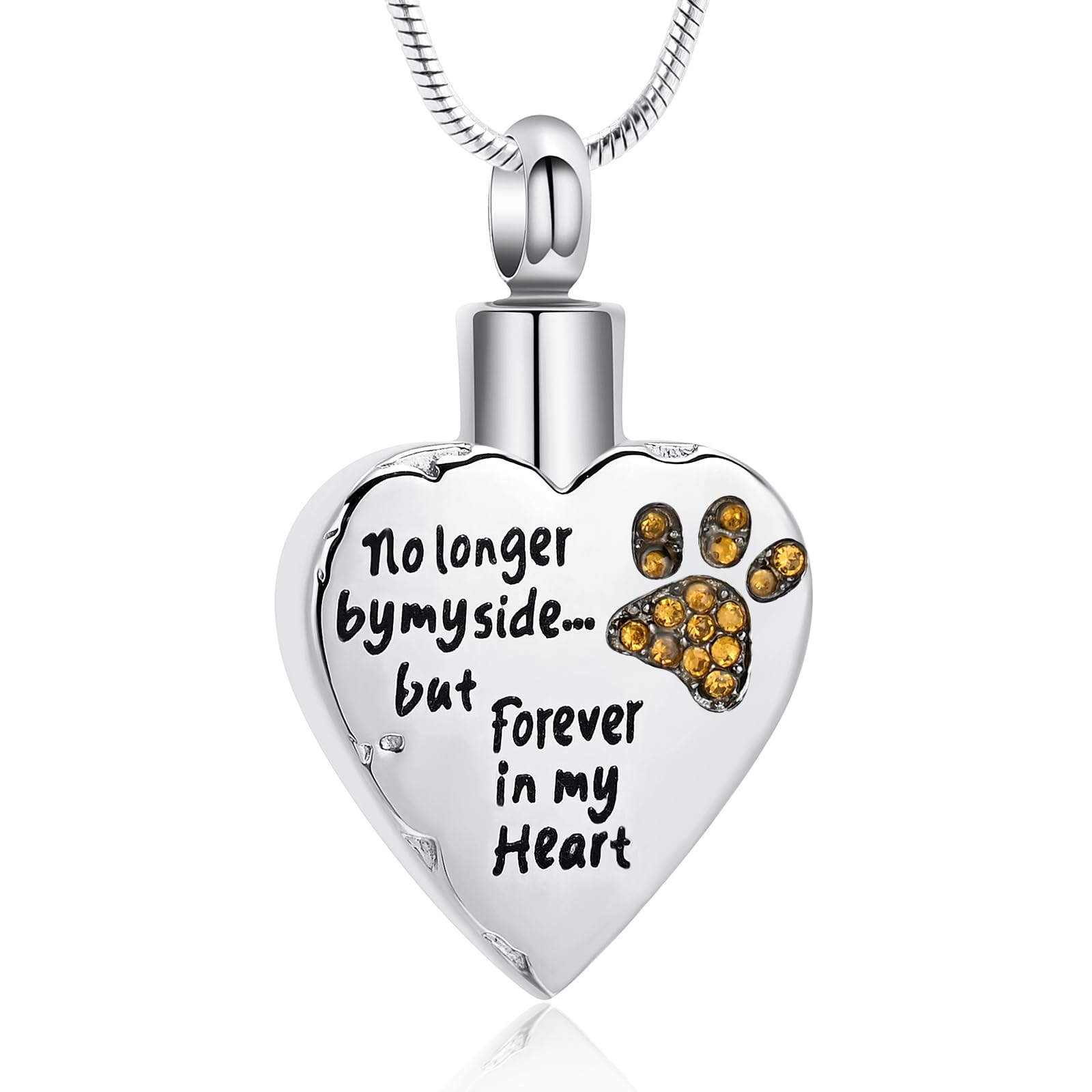 memorial jewelry Your Wings were Ready,But My Heart was Not Stainless Steel Carved Locket Cremation Urn Necklace for Pet Dog Cats