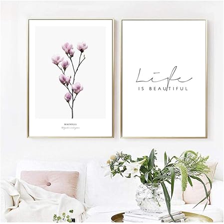 Magnolia Imprimir Minimalista Floral Botánica Moda Carteles e