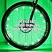 Bright Led Bike Wheel Light - DAWAY A01 Waterproof Bicycle Tire Light Strip, Safety Spoke Lights, Cool Bike Accessories, Light Up Wheels, Lightweight, 2 Modes, Include Battery, 1 Year Warranty, Green