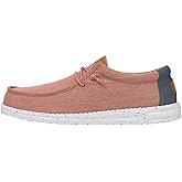 HEYDUDE Men's Wally Washed Canvas, Men’s Shoes, Slip-on Loafers, Comfortable & Light-Weight
