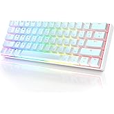 HK GAMING GK61 Mechanical Gaming Keyboard - 61 Keys Multi Color RGB Illuminated LED Backlit Wired Programmable for PC/Mac Gam