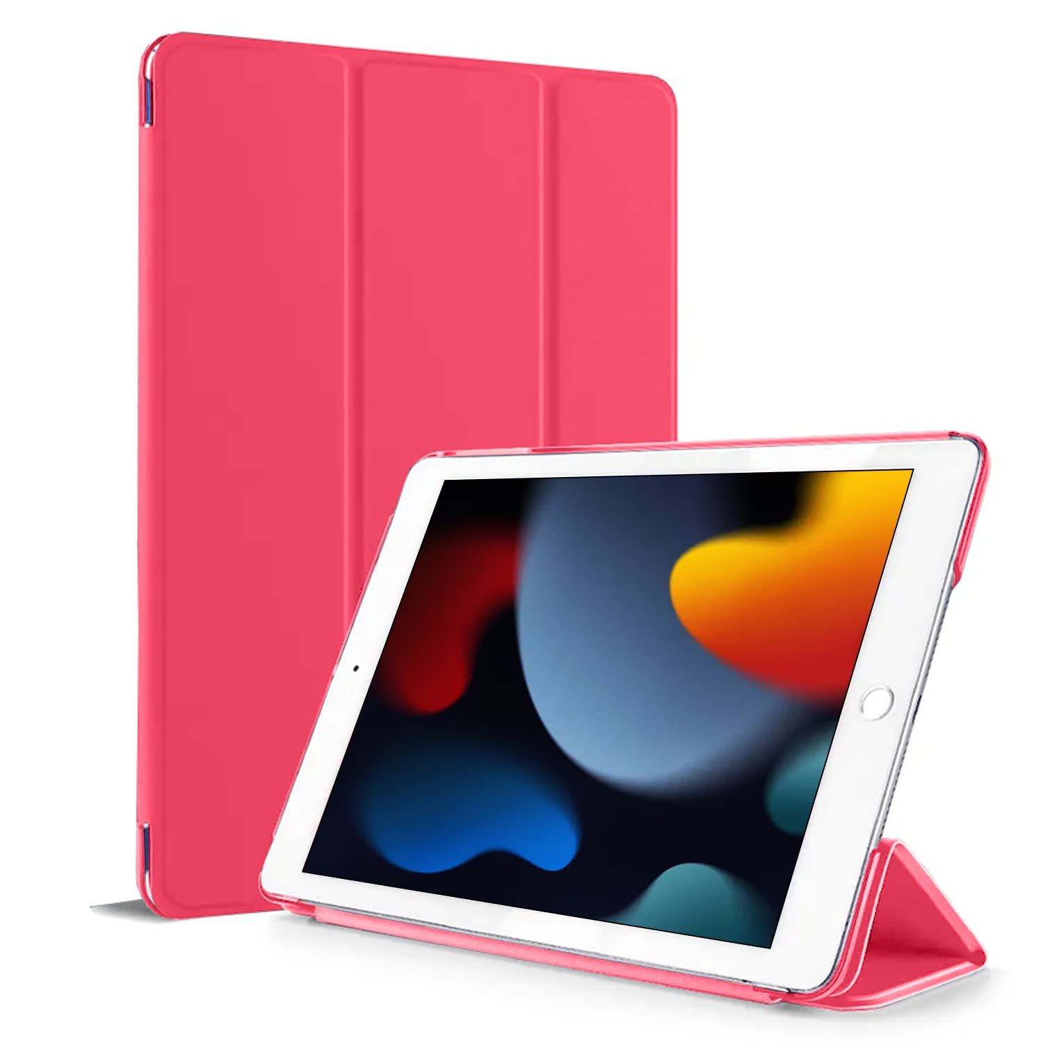 For Apple iPad 10.2 inch 9th/ 8th/ 7th Generation, Smart Magnetic Stand Case, Leather Cover with Magnetic Closure, Anti-Scratch and Lightweight Case (2021/2020/2019) (Pink) — image 1
