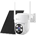 yeewise Solar Security Camera Wireless Outdoor, 2.5K 4MP Wire-Free Home Security Camera, Solar/Battery Powered, Forever Power, Pan/Tilt WiFi Camera with PIR Sensor, 360° View, Spotlight Camera