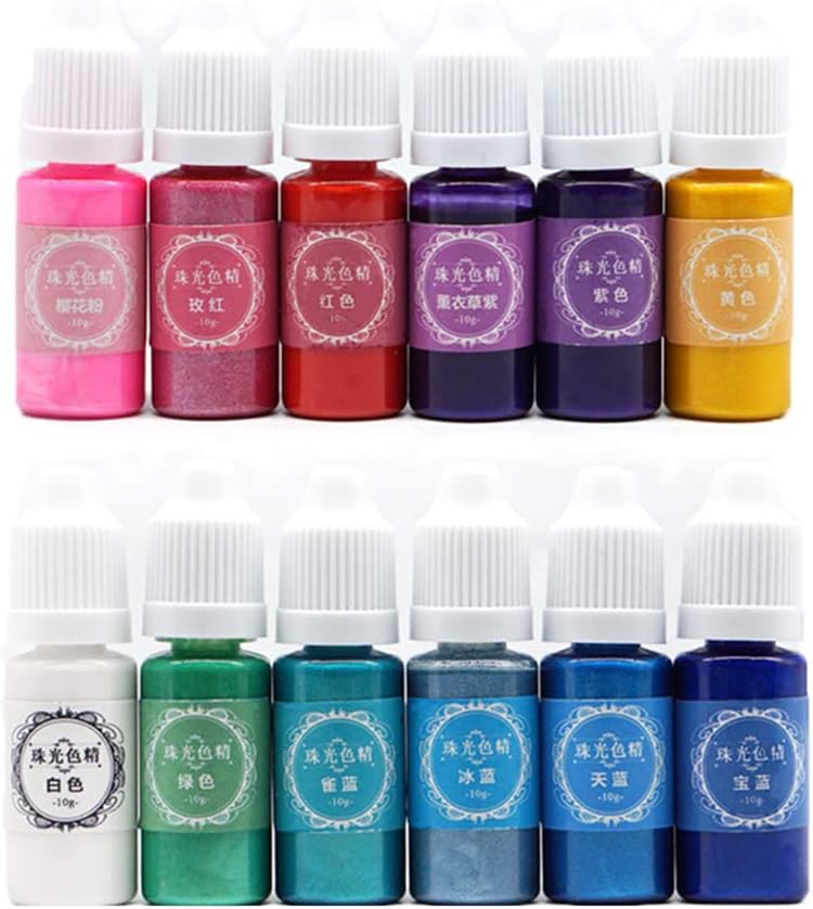 XIANSHI New DIY Handmade AB Resin Pigment Dye Epoxy Color Fine Material Pearlescent Powder, DIY Silicone Molds Making Craft Meaningful Handmade Works