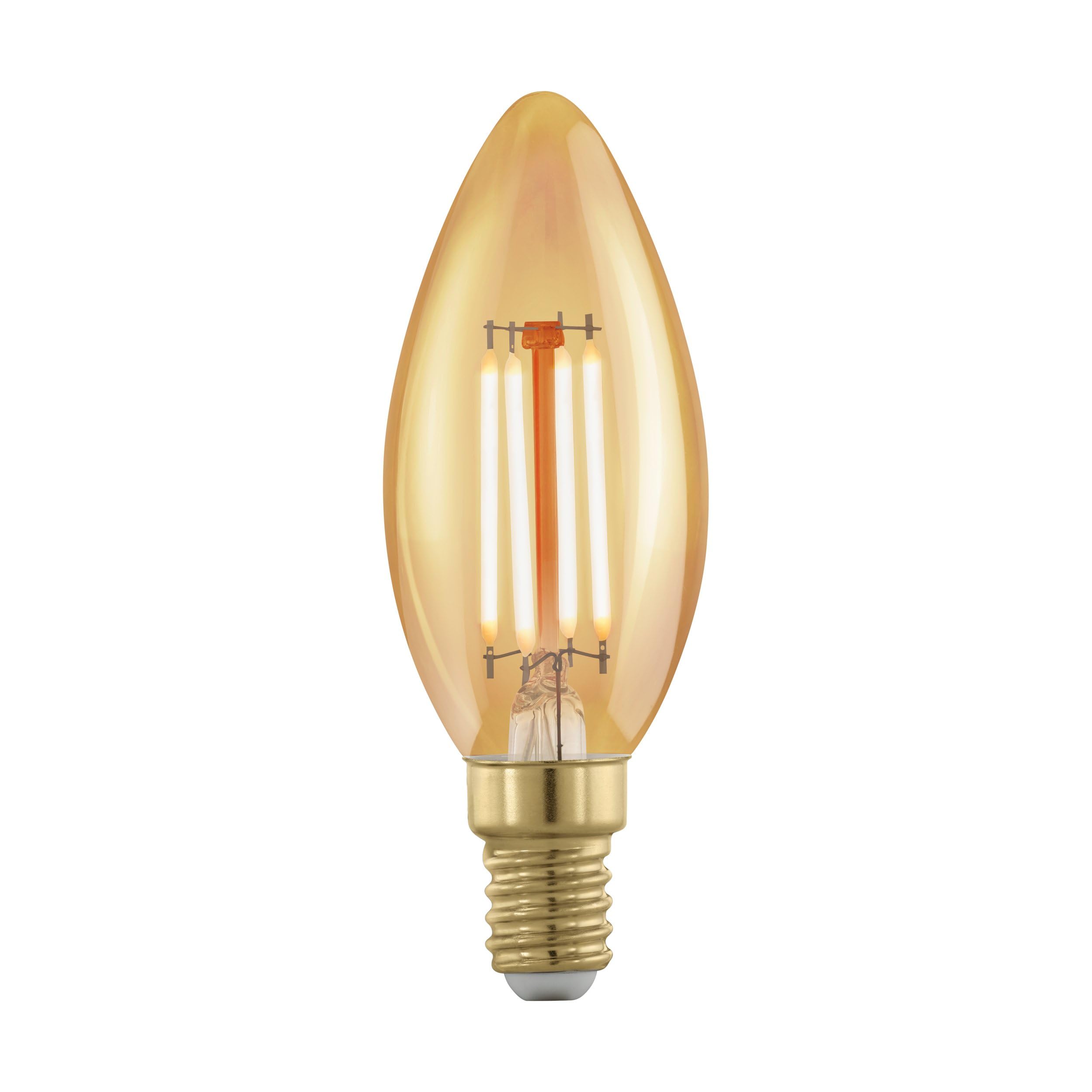 EGLO 11698 E14-LED-C37 Slim Candle Dimmable Lightbulb in Amber
