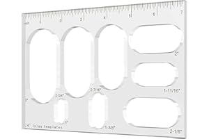 ACCZIO Elliptic Inlay Router Jig Template Tool Oval Key Inlay Decorative Templates for Woodworking Router