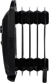 Russell Hobbs 650W Oil Filled Radiator 5 Fin Portable Heater Black Thermostat view 9